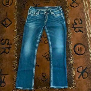 Silver Jeans Women's Classic Blue Straight Leg Jeans